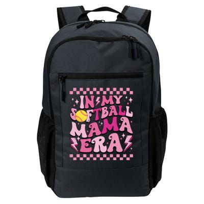 In My Softball Mama Era Pink Softball Mom Daily Commute Backpack