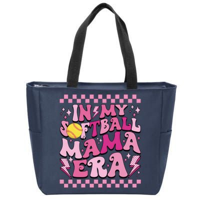 In My Softball Mama Era Pink Softball Mom Zip Tote Bag