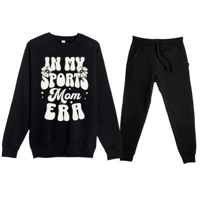 In My Sports Mom Era Premium Crewneck Sweatsuit Set