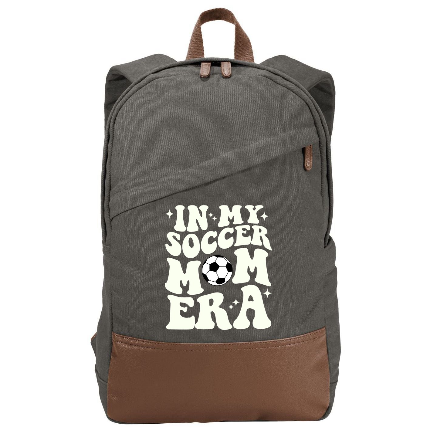 In My Soccer Mom Era Cotton Canvas Backpack