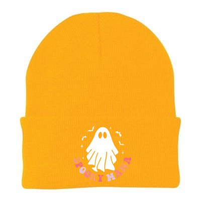 In My Spooky Mama Era Retro Groovy Halloween Mom Ghost Gift Knit Cap Winter Beanie