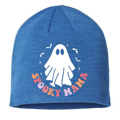 In My Spooky Mama Era Retro Groovy Halloween Mom Ghost Gift Sustainable Beanie