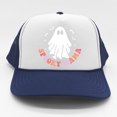 In My Spooky Mama Era Retro Groovy Halloween Mom Ghost Gift Trucker Hat