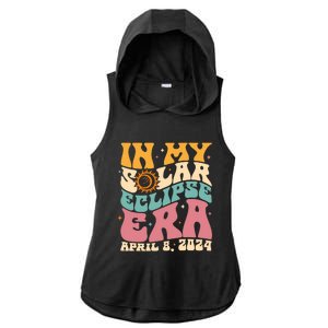 In My Solar Eclipse Era April 8th 2024 Astronomy Ladies PosiCharge Tri-Blend Wicking Draft Hoodie Tank