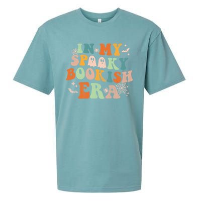 In My Spooky Boooookish Era Ghost Reading Books Halloween Cute Gift Sueded Cloud Jersey T-Shirt