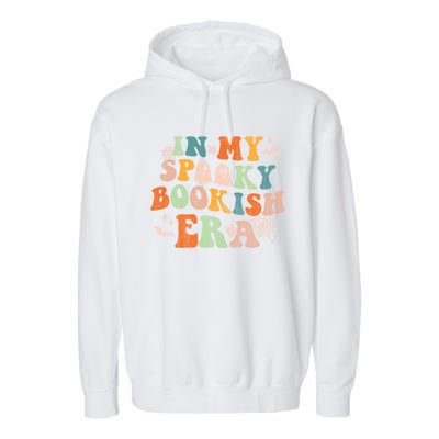 In My Spooky Boooookish Era Ghost Reading Books Halloween Cute Gift Garment-Dyed Fleece Hoodie