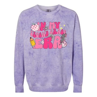 In My Second Grade Era Back To School 2nd Grade Retro Groovy Colorblast Crewneck Sweatshirt