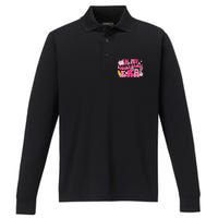 In My Second Grade Era Back To School 2nd Grade Retro Groovy Performance Long Sleeve Polo