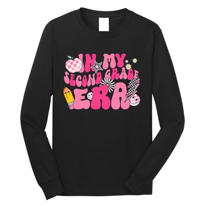 In My Second Grade Era Back To School 2nd Grade Retro Groovy Long Sleeve Shirt