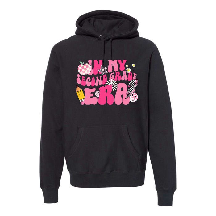 In My Second Grade Era Back To School 2nd Grade Retro Groovy Premium Hoodie