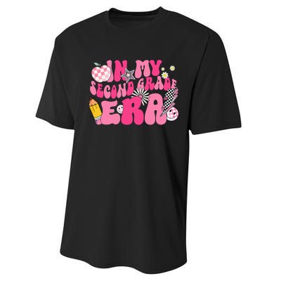 In My Second Grade Era Back To School 2nd Grade Retro Groovy Performance Sprint T-Shirt