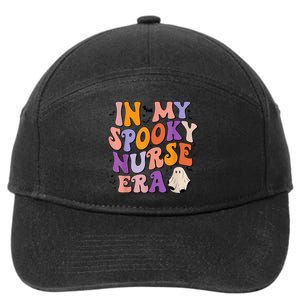 In My Spooky Nurse Era Halloween Groovy Witchy Spooky Nurse 7-Panel Snapback Hat