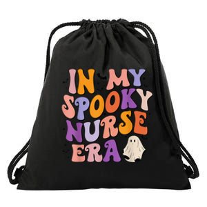 In My Spooky Nurse Era Halloween Groovy Witchy Spooky Nurse Drawstring Bag