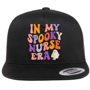 In My Spooky Nurse Era Halloween Groovy Witchy Spooky Nurse Flat Bill Trucker Hat