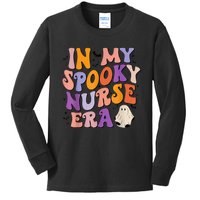 In My Spooky Nurse Era Halloween Groovy Witchy Spooky Nurse Kids Long Sleeve Shirt