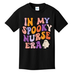 In My Spooky Nurse Era Halloween Groovy Witchy Spooky Nurse Kids T-Shirt