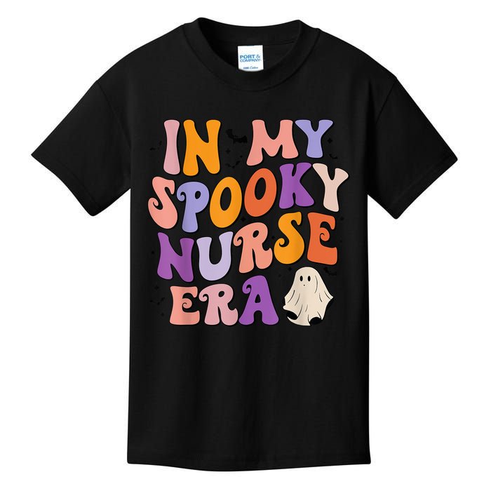 In My Spooky Nurse Era Halloween Groovy Witchy Spooky Nurse Kids T-Shirt