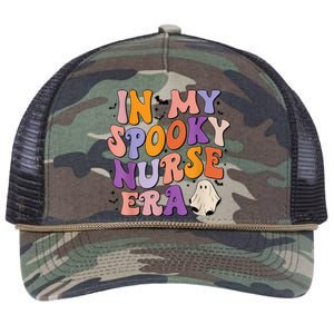 In My Spooky Nurse Era Halloween Groovy Witchy Spooky Nurse Retro Rope Trucker Hat Cap