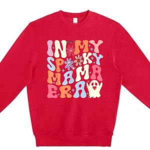 In My Spooky Mama Era Halloween Groovy Witchy Spooky Mom Gift Premium Crewneck Sweatshirt