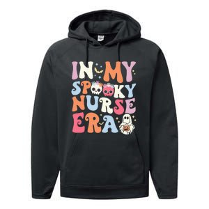 In My Spooky Nurse Era Halloween Groovy Witchy Spooky Nurse Performance Fleece Hoodie