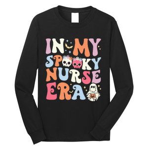 In My Spooky Nurse Era Halloween Groovy Witchy Spooky Nurse Long Sleeve Shirt