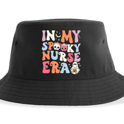 In My Spooky Nurse Era Halloween Groovy Witchy Spooky Nurse Sustainable Bucket Hat