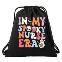 In My Spooky Nurse Era Halloween Groovy Witchy Spooky Nurse Drawstring Bag