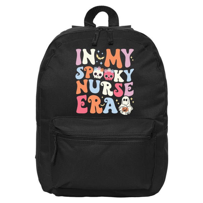 In My Spooky Nurse Era Halloween Groovy Witchy Spooky Nurse 16 in Basic Backpack