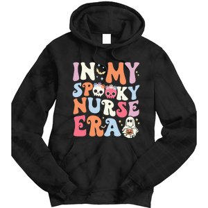 In My Spooky Nurse Era Halloween Groovy Witchy Spooky Nurse Tie Dye Hoodie