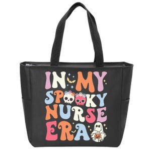 In My Spooky Nurse Era Halloween Groovy Witchy Spooky Nurse Zip Tote Bag