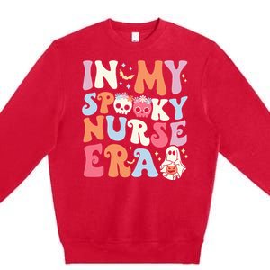 In My Spooky Nurse Era Halloween Groovy Witchy Spooky Nurse Premium Crewneck Sweatshirt