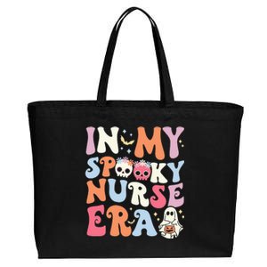 In My Spooky Nurse Era Halloween Groovy Witchy Spooky Nurse Cotton Canvas Jumbo Tote