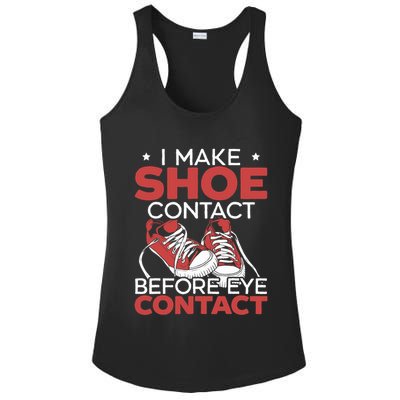 I Make Shoe Contact Before Eye Contact Sneakerhead Ladies PosiCharge Competitor Racerback Tank