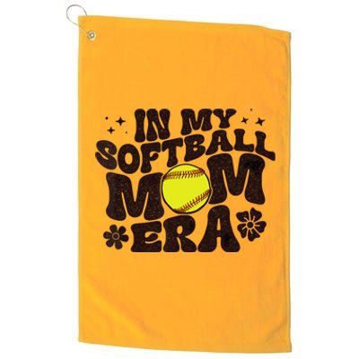 In My Softball Mom Era Softball Mama Wo Retro Platinum Collection Golf Towel