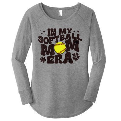 In My Softball Mom Era Softball Mama Wo Retro Women's Perfect Tri Tunic Long Sleeve Shirt