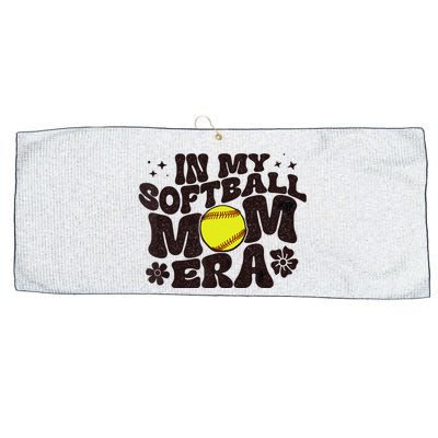 In My Softball Mom Era Softball Mama Wo Retro Large Microfiber Waffle Golf Towel