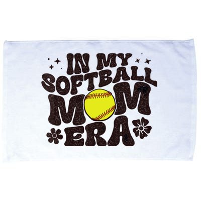 In My Softball Mom Era Softball Mama Wo Retro Microfiber Hand Towel