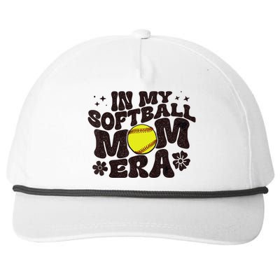 In My Softball Mom Era Softball Mama Wo Retro Snapback Five-Panel Rope Hat