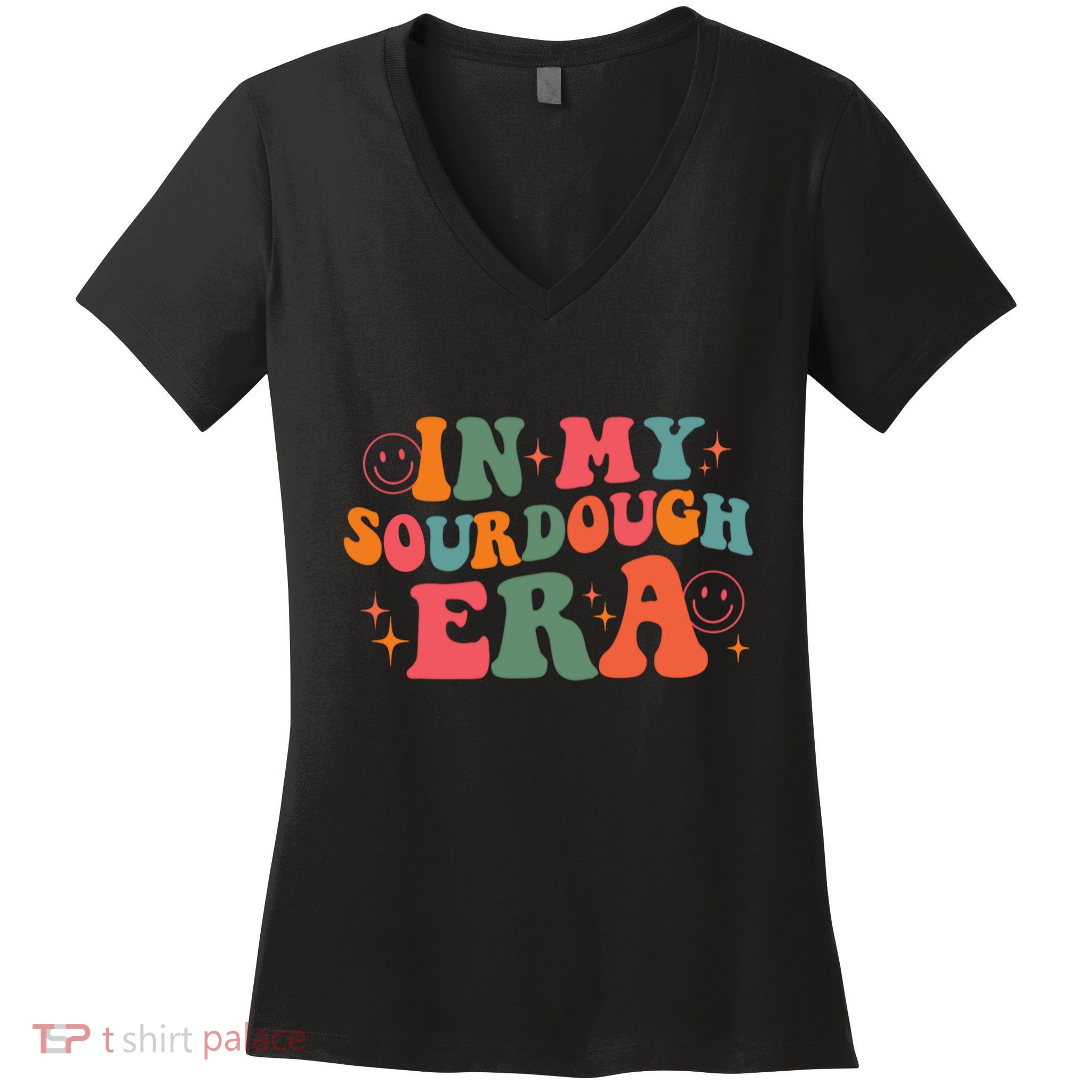 In My Sourdough Era Bread Baking Sourdough Women's V-Neck T-Shirt
