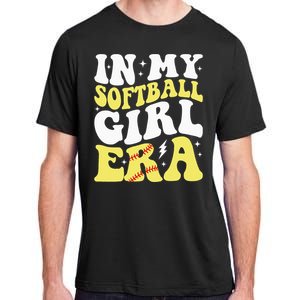 In My Softball Girl Era Retro Groovy Softball Adult ChromaSoft Performance T-Shirt