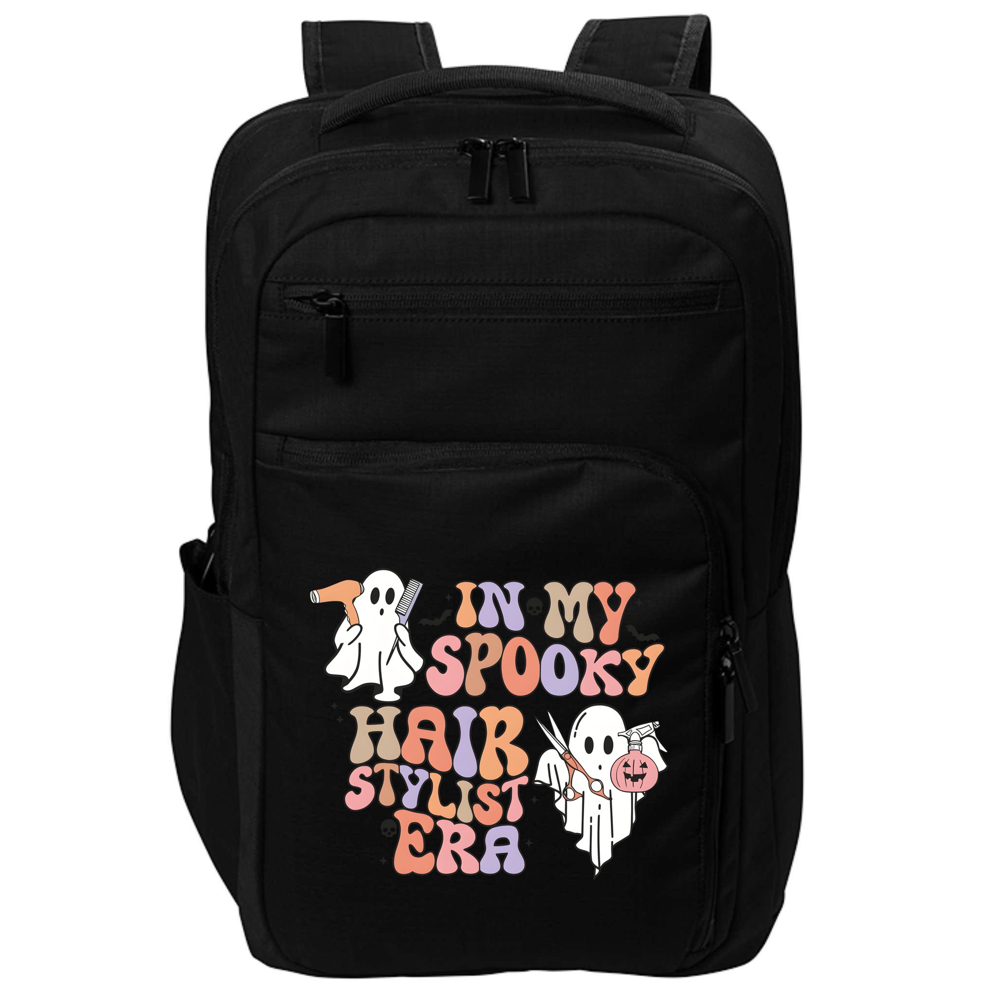 In My Spooky Hair Stylist Era Hairdresser Halloween Impact Tech Backpack