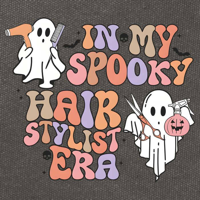 In My Spooky Hair Stylist Era Hairdresser Halloween Cotton Canvas Backpack