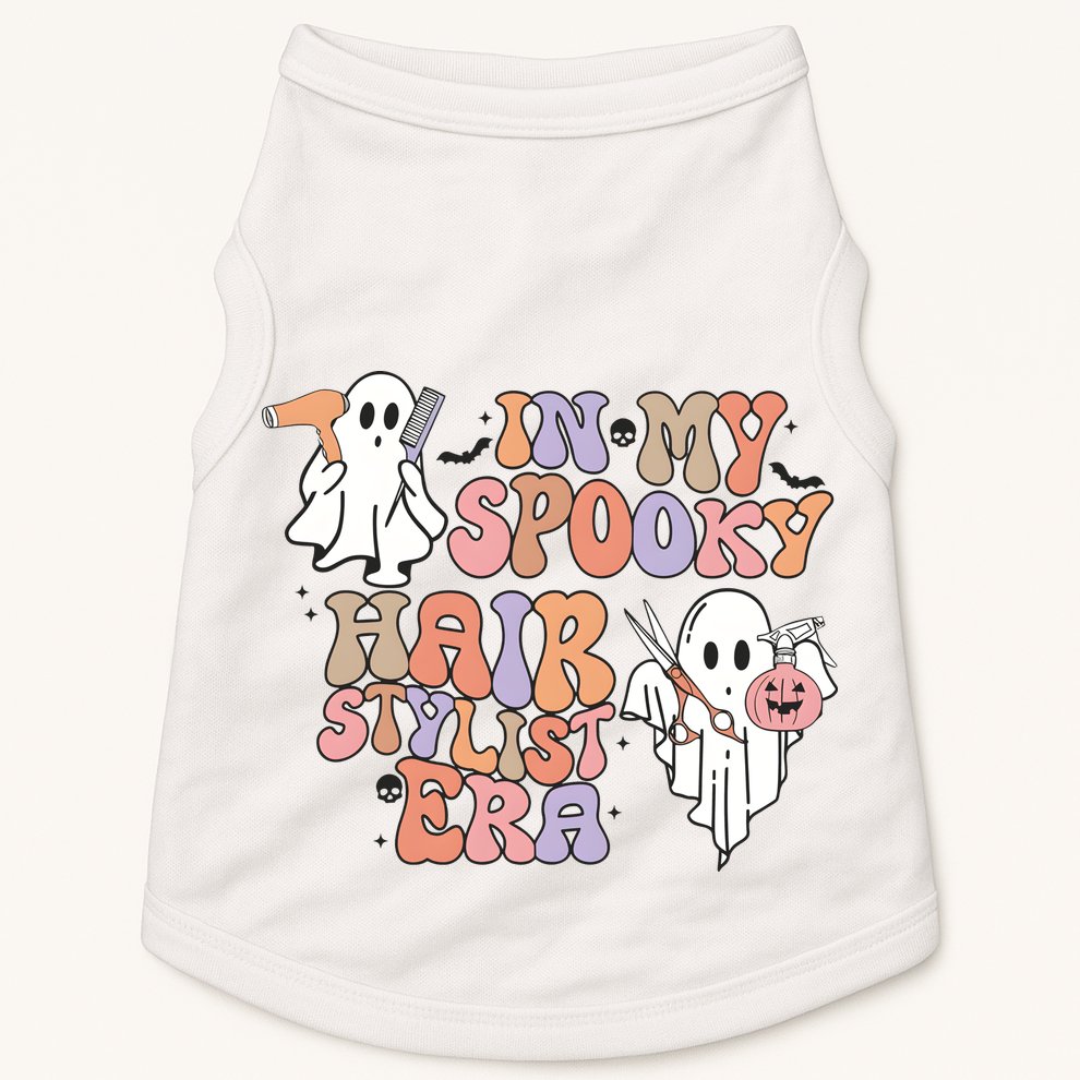 In My Spooky Hair Stylist Era Hairdresser Halloween Doggie Tank