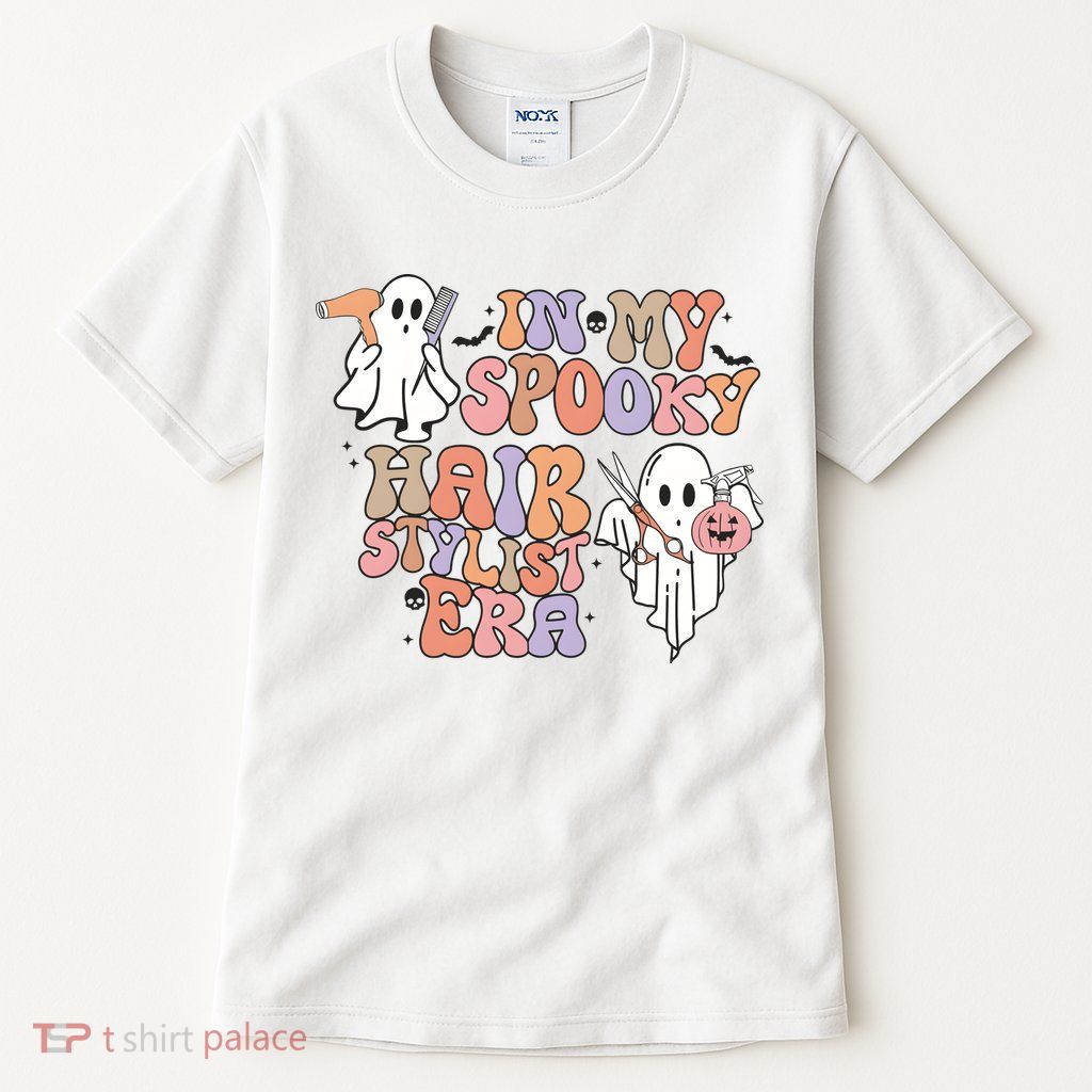 In My Spooky Hair Stylist Era Hairdresser Halloween Tall T-Shirt
