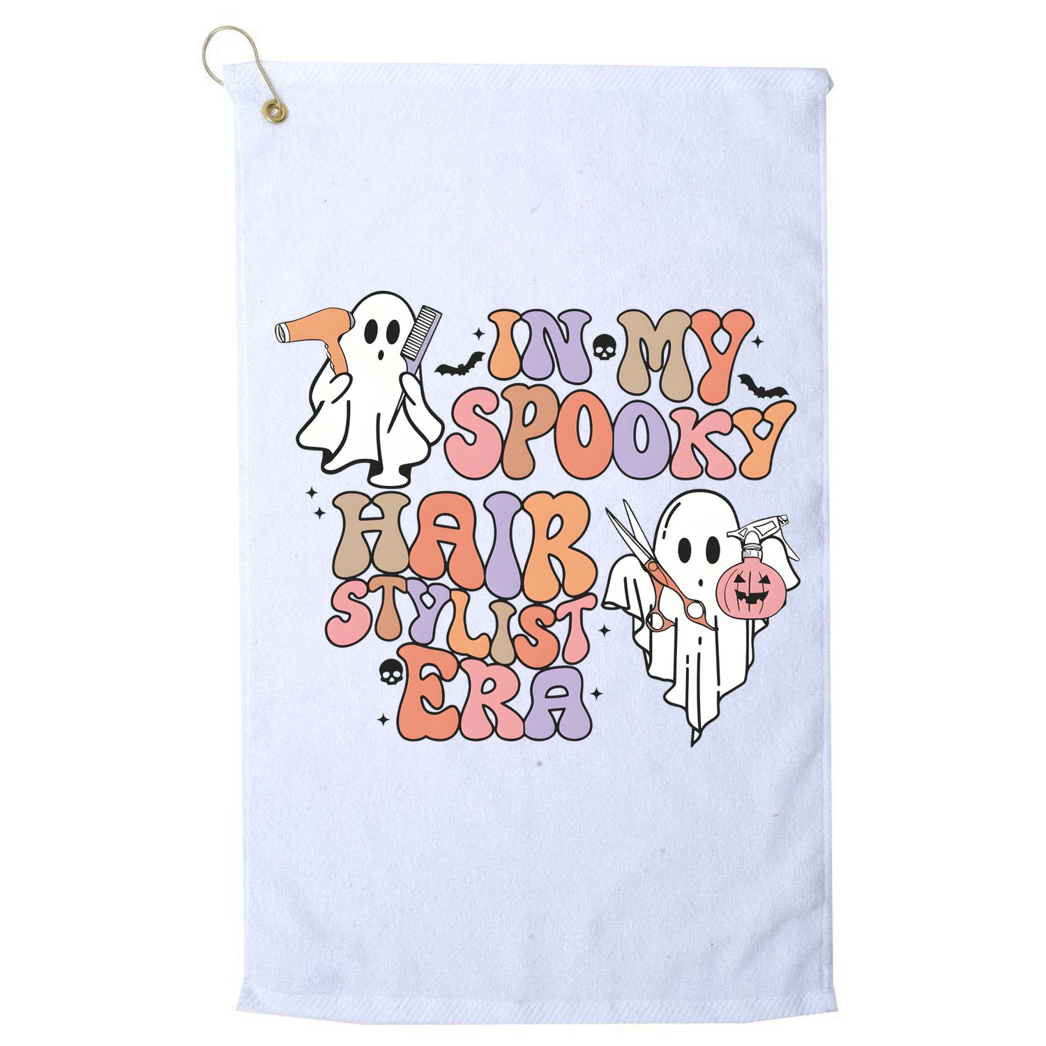 In My Spooky Hair Stylist Era Hairdresser Halloween Golf Towel