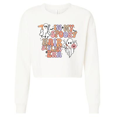 In My Spooky Hair Stylist Era Hairdresser Halloween Cropped Pullover Crew