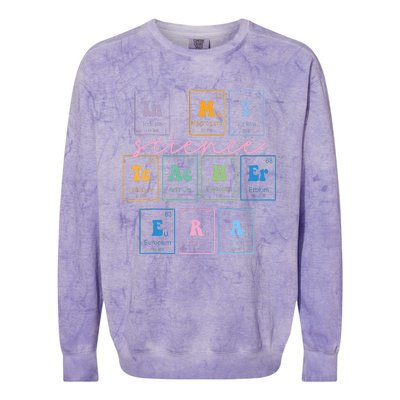 In My Science Teacher Era Funny Science Teacher Colorblast Crewneck Sweatshirt