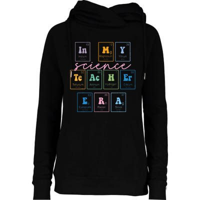 In My Science Teacher Era Funny Science Teacher Womens Funnel Neck Pullover Hood