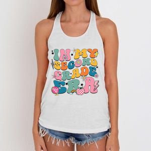 In My Second Grade Era Back To School 2nd Grade Teacher Women's Knotted Racerback Tank