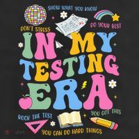 In My State Testing Era Teachers Funny Test Day Garment-Dyed Heavyweight T-Shirt